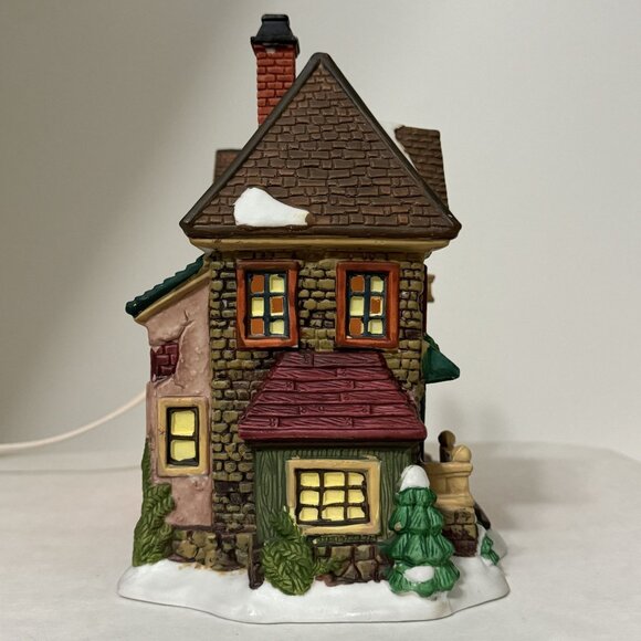 Santas Workbench Cornerstone Cobbler Haberdashery Lighted Porcelain Christmas - Picture 5 of 16